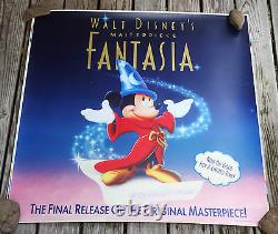 Rare WALT DISNEY'S FANTASIA Original Video Store Light Box Display Movie Poster
