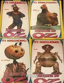 Return to oz U. K. Promo posters set of 4 Tik-Tok Billina Jack & Scarecrow