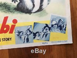 SALE! BAMBI 1942 WALT DISNEY Original Lobby Card-Rare Artwork-FLOWER THE SKUNK