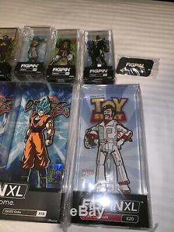 SDCC 2019 EXCLUSIVE FigPin Lot Of 8 + Extra Pin DBZ, DC, Marvel, Disney COMPLETE