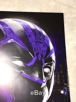 SDCC comic Black Panther Marvel DiSNEY Movie Poster Cast Signed Chadwick Boseman