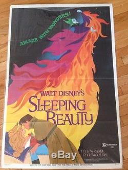 SLEEPING BEAUTY original one sheet movie poster 1970 Disney
