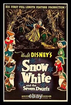 SNOW WHITE AND THE SEVEN 7 DWARFS? CineMasterpieces 1937 MOVIE POSTER DISNEY