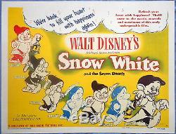 SNOW WHITE MOVIE POSTER Original 1943 Release of this Walt Disney Classic
