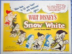 SNOW WHITE MOVIE POSTER Original 1943 Release of this Walt Disney Classic