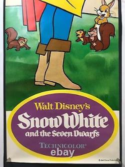 SNOW WHITE SEVEN DWARFS Movie Poster (Fine) Door Panel'75 59x19.5 Disney 6230