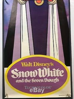 SNOW WHITE SEVEN DWARFS Movie Poster (Fine+) Door Panel 75 59x19.5 Disney 6231