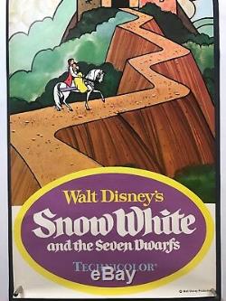 SNOW WHITE SEVEN DWARFS Movie Poster (Fine+) Door Panel 75 59x19.5 Disney 6234