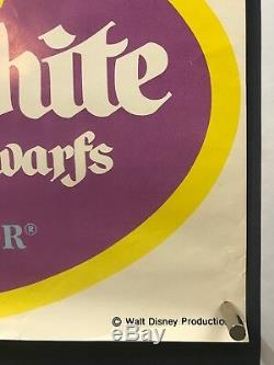 SNOW WHITE SEVEN DWARFS Movie Poster (VF-) Door Panel'75 59x19.5 Disney 6233