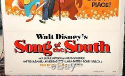 SONG OF THE SOUTH Original 1980 Reissue DISNEY LINEN MOUNTED Movie Poster 27X41