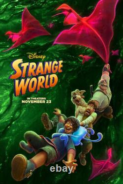 STRANGE WORLD (Disney) original movie poster double sided 27x40 Final New DS