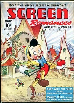 Screen Romances Magazine January 1940- PINOCCHIO- Disney