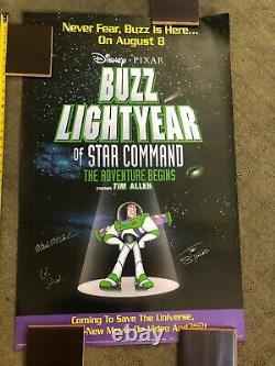Signed by exec producers disney buzz lightyear of star command poster toy story