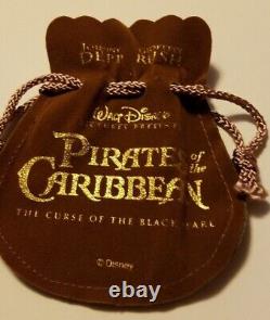 Silver Pirates of the Caribbean Disney Movie Collectible Prop Coin With Bag