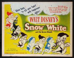 Snow White And The Seven Dwarfs Disney Animation R-1943 Half-sheet