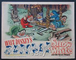Snow White And The Seven Dwarfs Disney Animation R-1943 Lobby Card
