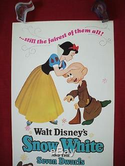 Snow White And The Seven Dwarfs Original Movie Poster Insert W. Disney's 1967r