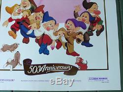 Snow White R87 Disney 50th Anniversary Original US One Sheet Movie Poster Rolled