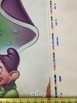 Snow White RARE signed poster star voice Banner 76x48 Walt Disney Printers Proof