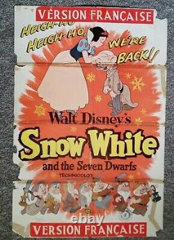 Snow White & the Seven Dwarfs 1958 Re Release Walt Disney Classic 1 Sheet Poster