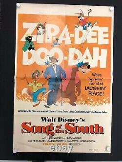 Song of the South (Disney, R1973)- Original One Sheet Movie Poster 27 x 41