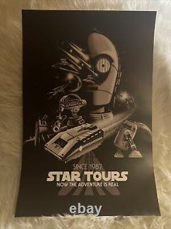 Star Tours With R2D2 & C3PO Star Wars Disney Attraction Poster 18x12 Gloss Litho