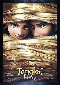 TANGLED CineMasterpieces DISNEY RAPUNZEL LONG BLONDE HAIR DS MOVIE POSTER 2010
