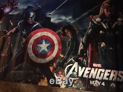 THE AVENGERS Banner 5 x 12 FT POSTER Marvel Disney Double Sided RARE