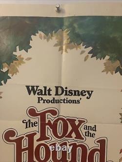 THE FOX AND THE HOUND Original One Sheet Movie Poster 1981 WALT DISNEY