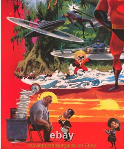 THE INCREDIBLES MOVIE POSTER 27x40 HYPER ULTRA RARE STYLE DISNEY PIXAR ANIMATION