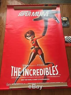 THE INCREDIBLES Set Of 4 UK BUS SHELTER 6x4ft Original Movie Poster Pixar Disney