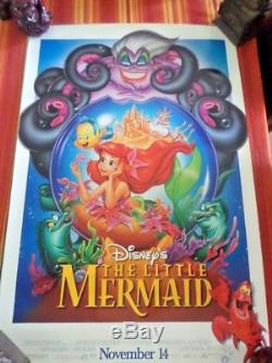 THE LITTLE MERMAID MOVIE POSTER Double Sided ORIGINAL DISNEY NUMBERED