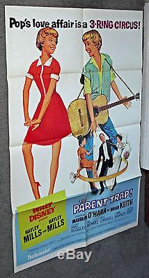 THE PARENT TRAP orig DISNEY one sheet movie poster HAYLEY MILLS/MAUREEN O'HARA