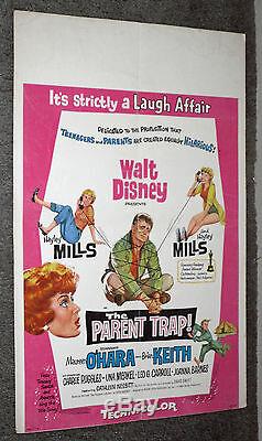 THE PARENT TRAP original 1961 DISNEY movie poster HAYLEY MILLS/MAUREEN O'HARA