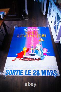 THE SWORD IN THE STONE Walt Disney 4x6 ft Rolled Movie Poster Rerelease 1980's