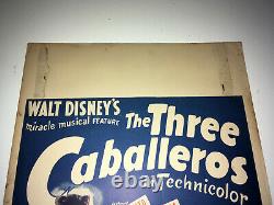 THREE CABALLEROS Original Movie Poster 1944 Walt Disney Animation Donald Duck