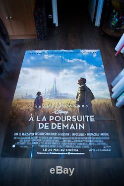 TOMORROWLAND Clooney Walt Disney 4x6 ft Vintage French Grande Movie Poster 2015