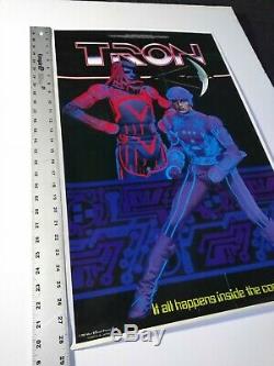 TRON 1981 Original Promotional Movie Poster Walt Disney 28X18 Made in Japan