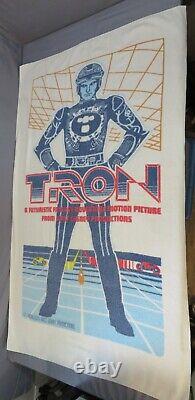 TRON the Movie BEACH TOWEL Vintage Walt Disney 1982 Collectible sci-fi 80's RARE