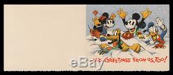 TWO Disney1937 Corporate Christmas Cards Tenggren Snow White Movie Poster Art