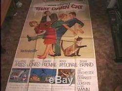 That Darn Cat 3 Sh Movie Poster'65 Disney Dean Jones
