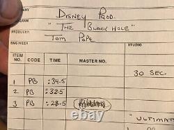 The Black Hole 1979 Walt Disney Prod. Voice Over TV Promo Spots Reel Tape