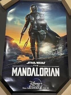 The Mandalorian DS 27x40 Original Poster Signed By Ming-Na Wen Star Wars Disney+