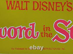 The Sword in the Stone R1973 Disney Original Banner Movie Poster 24 x 82