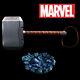 Thor Mjolnir Hammer, 11 Metal, Light-up Base, Marvel Avengers, Disney Legends