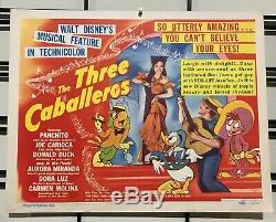 Three Caballeros Lobby Card Set Original 1945 Donald Duck Disney Plus