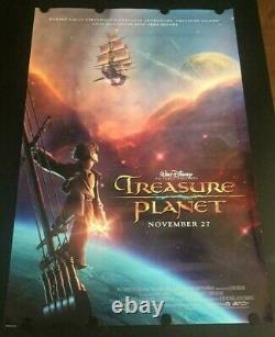 VERY RARE Treasure Planet Advance Movie Poster Double Sided Disney