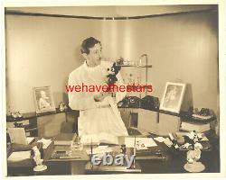 VINTAGE Walt Disney WITH MICKEY MOUSE DOLL in His Office 30s Portrait by MANNING