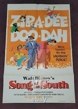 VIntage Original Walt Disney Song Of The South 1972 Movie Poster