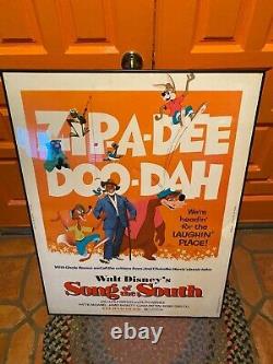 VIntage Walt Disney Song Of The South Vintage Movie Poster Original 1972 R73/152